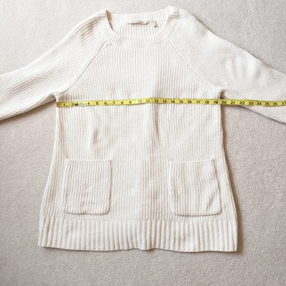 Soft Surroundings cream colored crew neck sweater - Picture 7 of 8